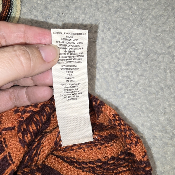 Bohemian Patterned Free People Dress in Red and Brown Geometric - Picture 6 of 7